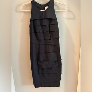 Nicolle Miller black ruffle tier dress
